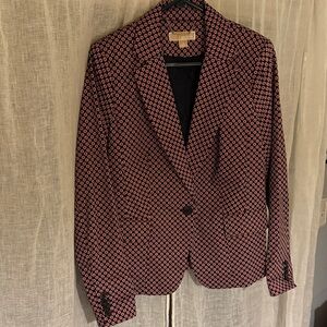 Michael Kors Pink and Black Patterned Blazer